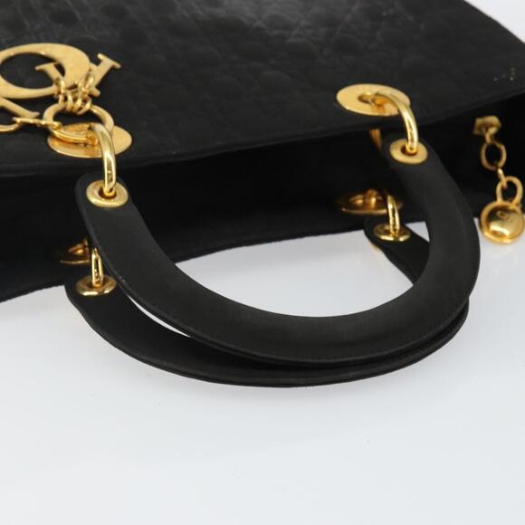 DIOR Canage Hand Bag Nylon Black Gold - Picture 7 of 12